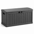 Garten-Aufbewahrungsbox aus Kunststoff, 120 x 55 x 60 cm, Anthrazit, abschließbar und wetterbeständig